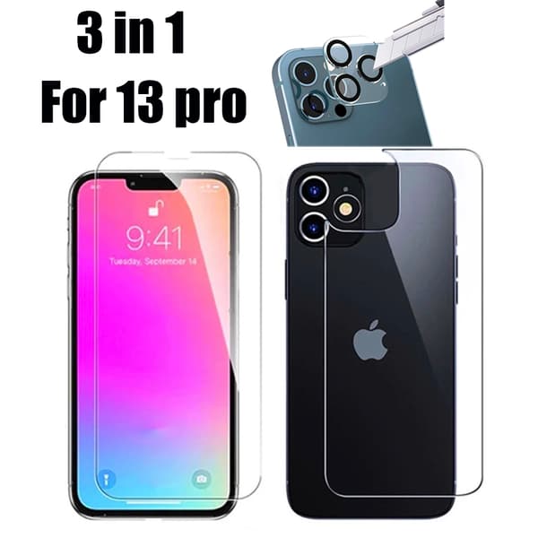 3-in-1 Fram- & Baksida + Kameralinsskydd iPhone 13 Pro