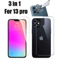 Miniatyrbild 1 av 11: 2-PACK 3-in-1 iPhone 13 Pro Fram- & Baksida + Kameralinsskydd