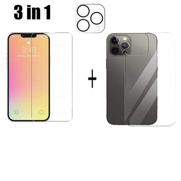 3in1 iPhone 13 Pro Max Fram- & Baksida + Kameralinsskydd