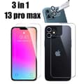 Miniatyrbild 3 av 11: 2-PACK 3in1 iPhone 13 Pro Max Fram- & Baksida + Kameralinsskydd