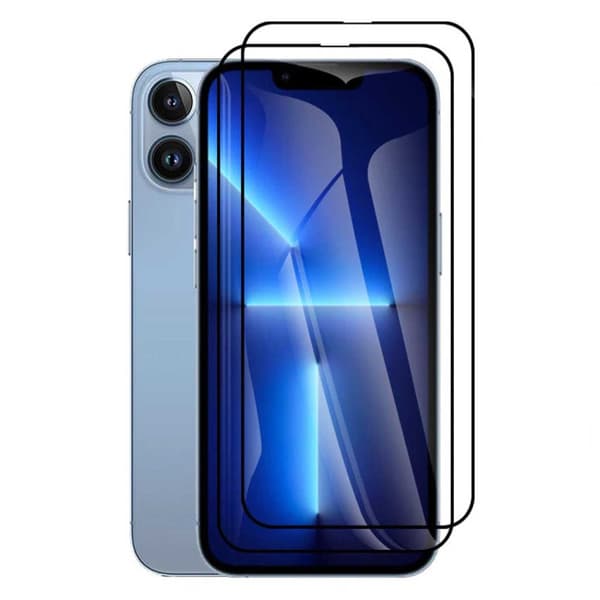 2-Pack iPhone 13 Mini Härdat Glas Skärmskydd Kolfiber