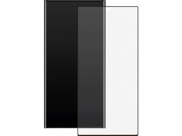 Vivanco Full, Samsung, Galaxy S22 Ultra, Skittbestandig, Slagbestandig, Oljebestandig, Ripebestandig, Knusesikker, Sort, Gjennomsiktig, 1 stykker