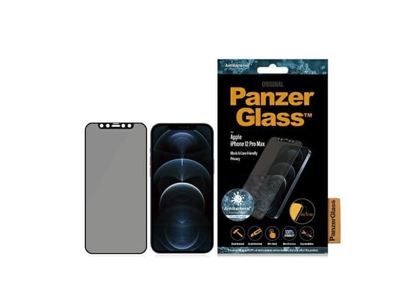 PanzerGlass P2712, Apple, Apple - iPhone 12 Pro Max, Asennus kuivana, Naarmuuntumisenkestävä, Iskunkestävä, Antibakteerinen, Läpinäkyvä, 1 kpl