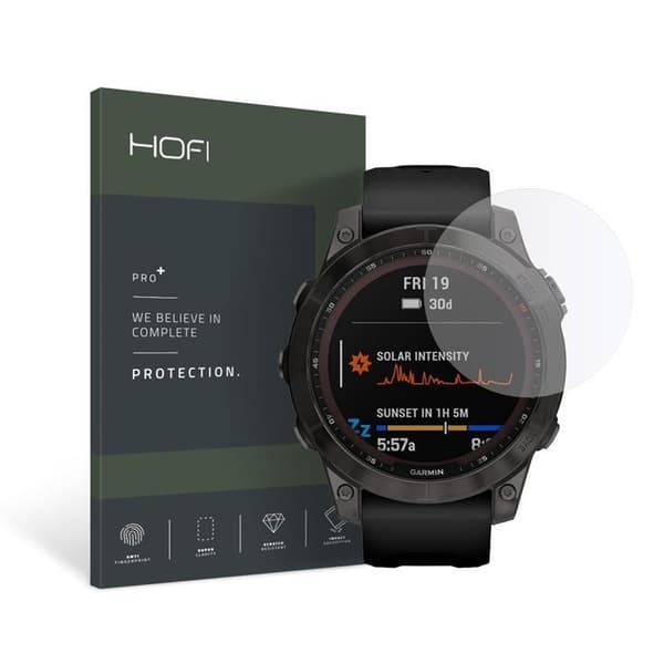 Hofi Pro Plus Härdat Glas Skärmskydd Garmin Fenix 7 - Clear