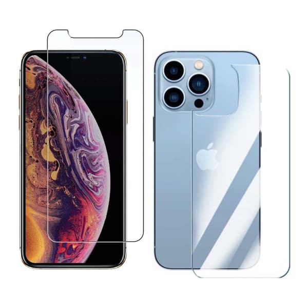 2-Pack iPhone 13 Pro Max Displayfilm + Skyddsfilm för Baksida