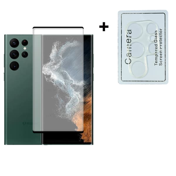 Galaxy S22 Ultra CASE-Friendly Skärmskydd + Kameralinsskydd