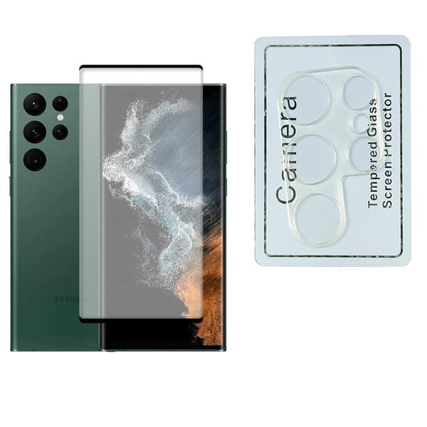 Galaxy S22 Ultra CASE-Friendly Skärmskydd + Kameralinsskydd