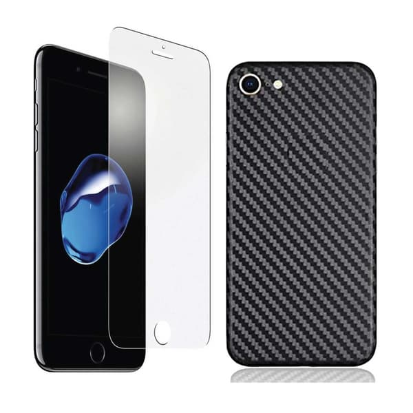 iPhone SE Display Film + Hiilikuitusuojafilmi takaisin