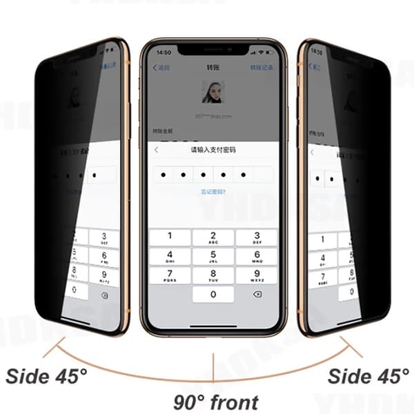 2-PACK Anti-Spy Skärmskydd HD 0,3mm iPhone 13 Pro