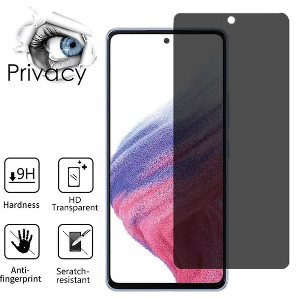 2-PACK Samsung Galaxy A52s 5G Skärmskydd Anti-Spy HD 0,3mm