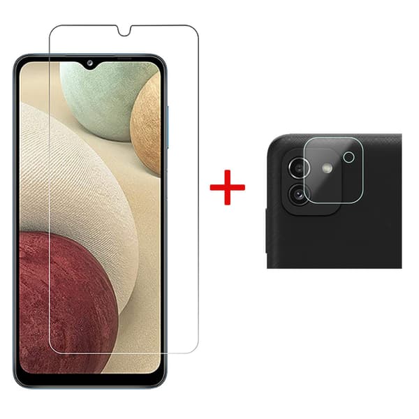 2-PACK Galaxy A03 4G Skärmskydd + Kameralinsskydd HD 0,3mm