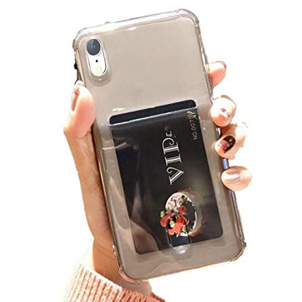 iPhone XR - 1 Set Skal med Korthållare och Skärmskydd