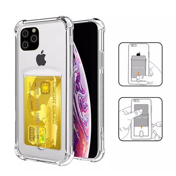 Skal med Korthållare och Skärmskydd iPhone 11