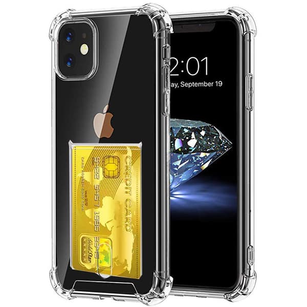 Skal med Korthållare och Skärmskydd iPhone 11