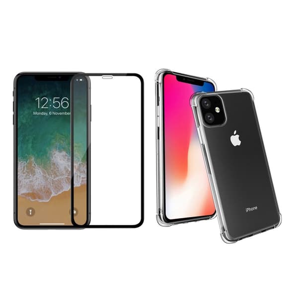 Stötdämpande Silikonskal med Skärmskydd iPhone 11