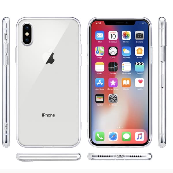 Stötdämpande Silikonskal med Skärmskydd iPhone XS Max