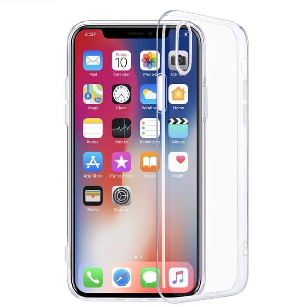Stötdämpande Silikonskal med Skärmskydd iPhone XS Max