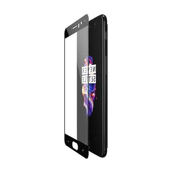 Skärmskydd OnePlus 5 - Heltäckande Härdat Glas Svart