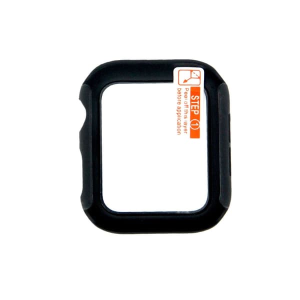 Heltäckande Skal Apple Watch 4 44mm - Härdat Glas Svart