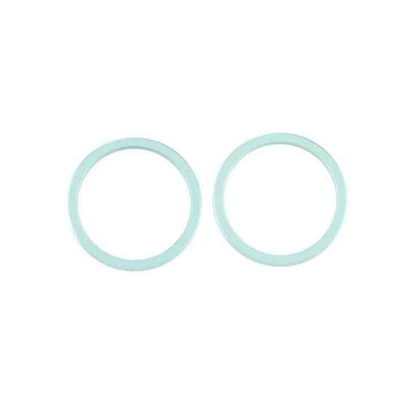iPhone 12 Mini Linsskydd med Metallram - Grön (2-pack)