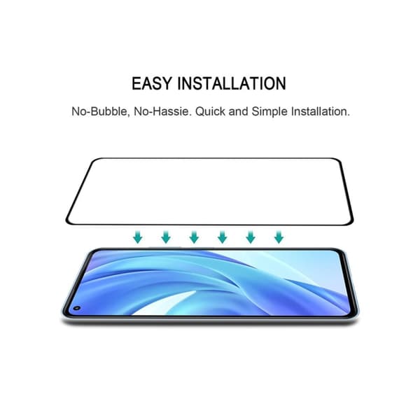 Skärmskydd Xiaomi Mi 11 Lite 5G - 3D Härdat Glas Svart (miljö)
