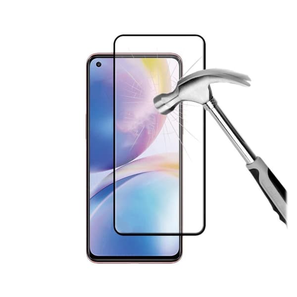 Skärmskydd OnePlus Nord 2 5G - 3D Härdat Glas Svart (miljö)