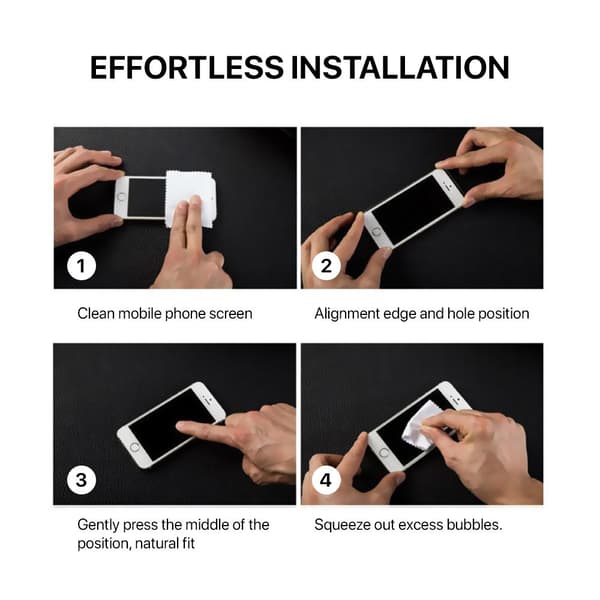 Skärmskydd Privacy iPhone 7/8/SE 2020 - 3D Härdat Glas Vit (miljö)