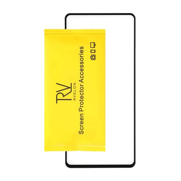 Skärmskydd Galaxy A72 - 3D Härdat Glas Svart (miljö)
