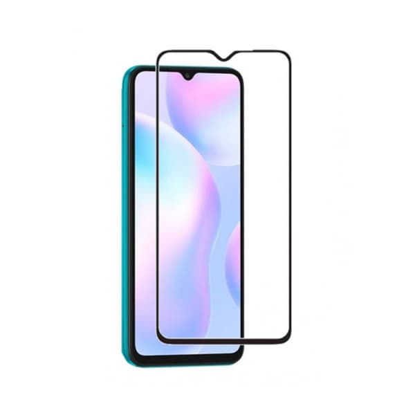 Skärmskydd Xiaomi Redmi 9A - 3D Härdat Glas Svart (miljö)