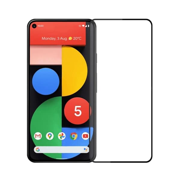 Skärmskydd Google Pixel 5 - 3D Härdat Glas Svart