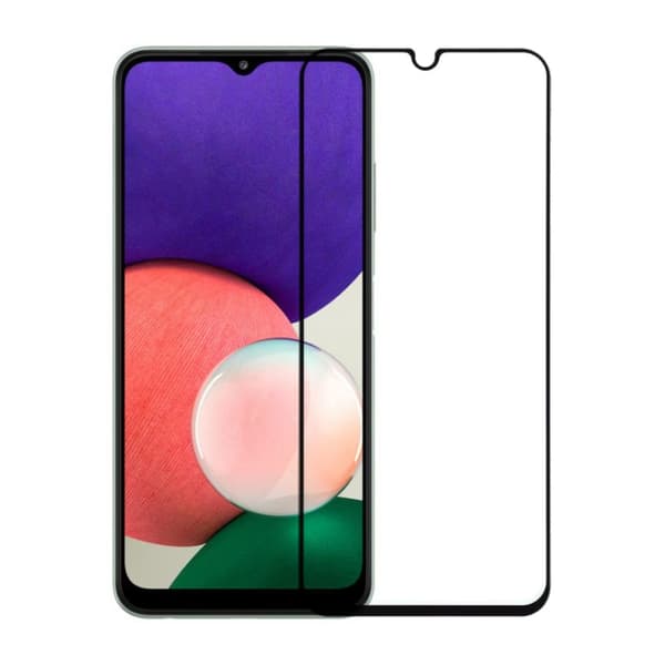 Skärmskydd Samsung Galaxy A22 5G - 3D Härdat Glas Svart (miljö)