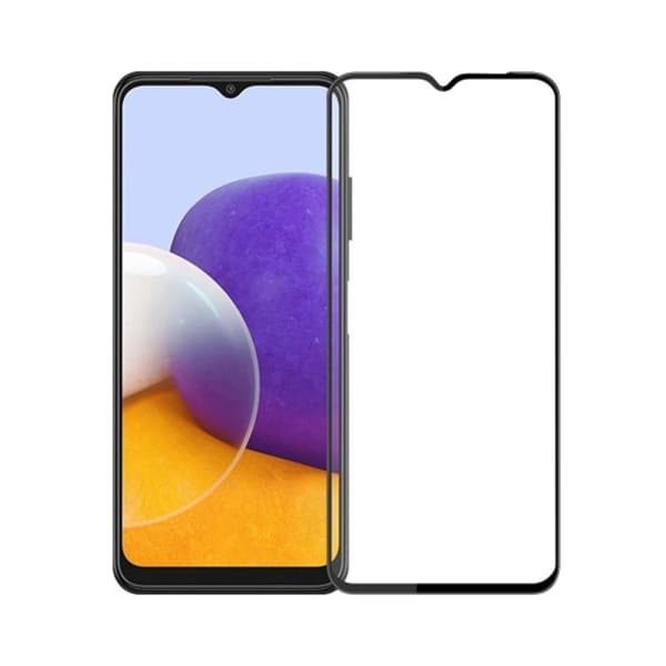 Skärmskydd Samsung Galaxy A22 5G - 3D Härdat Glas Svart (miljö)