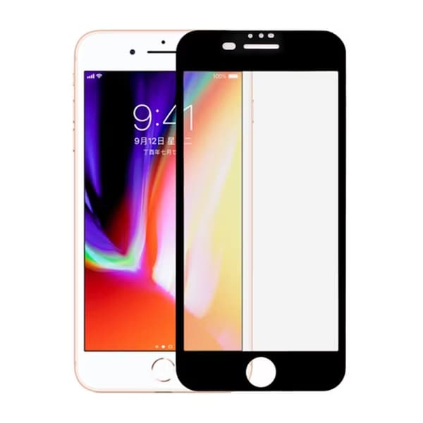 Skärmskydd iPhone 7/8 Plus - 3D Härdat Glas Svart (miljö)