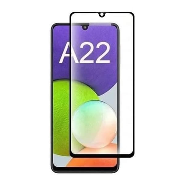 Skärmskydd Samsung Galaxy A22 4G - 3D Härdat Glas Svart
