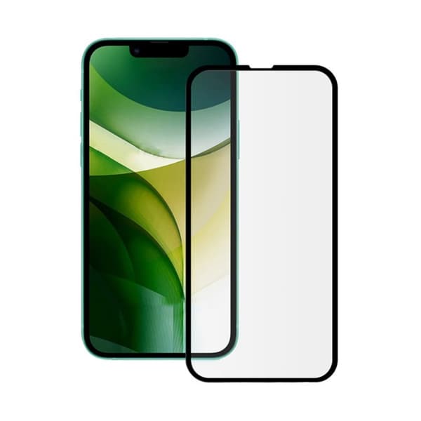 Skärmskydd iPhone 13/13 Pro/14/16e - 3D Härdat Glas Svart (miljö)