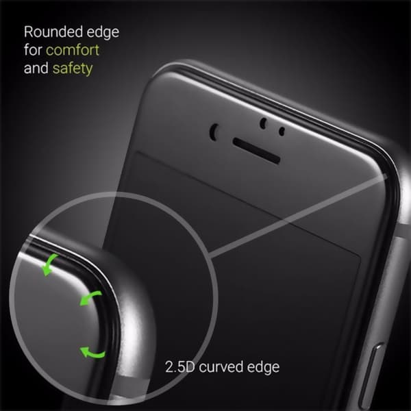 Skärmskydd iPhone 7/8 - 3D Härdat Glas Svart (miljö)
