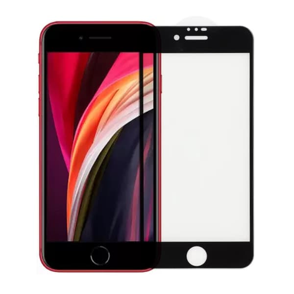 Skärmskydd iPhone 7/8 - 3D Härdat Glas Svart (miljö)