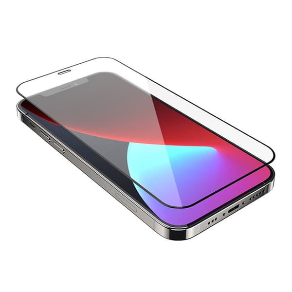 Skärmskydd iPhone 12 Pro Max - 3D Härdat Glas Svart (miljö)