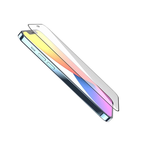 Skärmskydd iPhone 12 Pro Max - 3D Härdat Glas Svart (miljö)