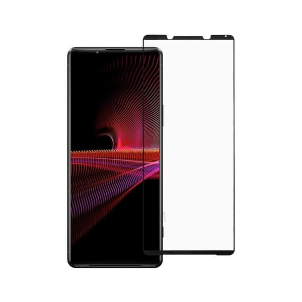 Skärmskydd Sony Xperia 1 III 5G - Härdat Glas Svart (miljö)