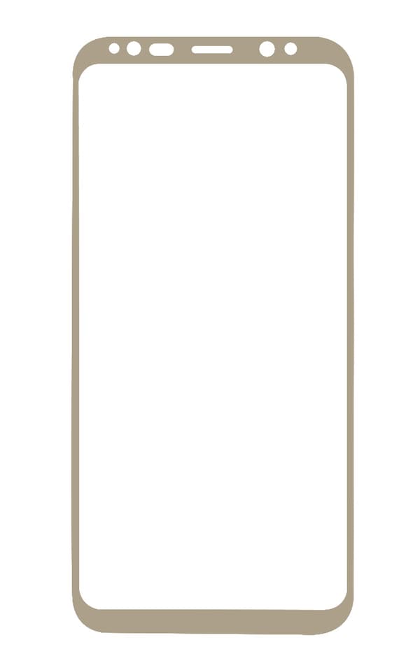 Skärmskydd Samsung S8 Plus - Härdat Japan Glas (Guld)