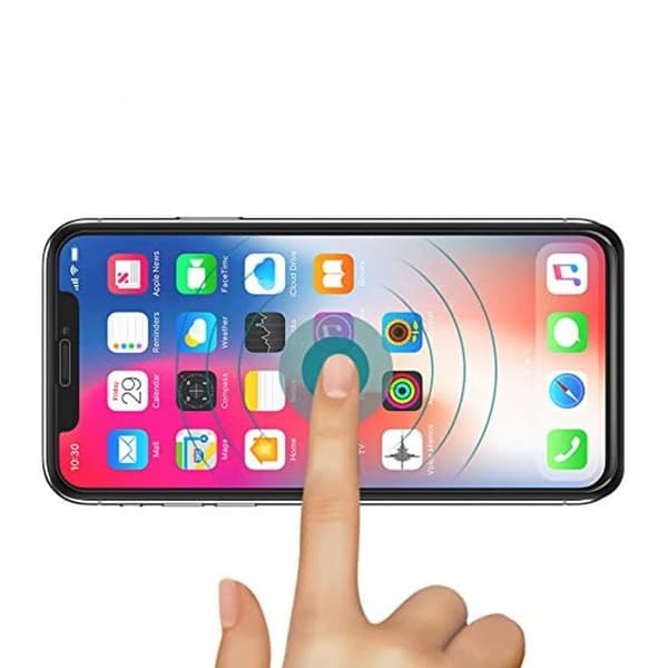 Skärmskydd iPhone X/XS/11 Pro - 3D Härdat Glas Svart (miljö)