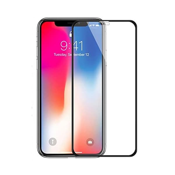 Skärmskydd iPhone X/XS/11 Pro - 3D Härdat Glas Svart (miljö)