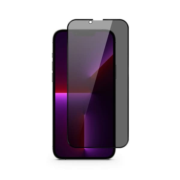 Skärmskydd Privacy iPhone 13/13 Pro/14/16e - 3D Härdat Glas (miljö)