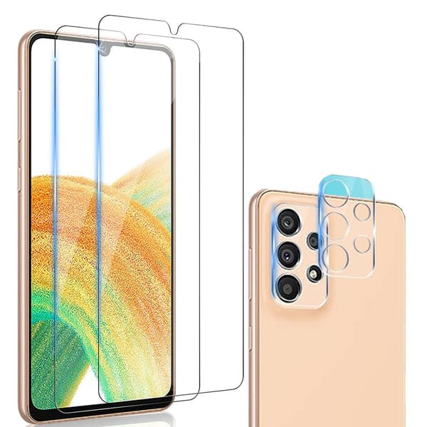 2-PACK Galaxy A33 5G Sk�rmskydd + Kameralinsskydd HD 0,3mm
