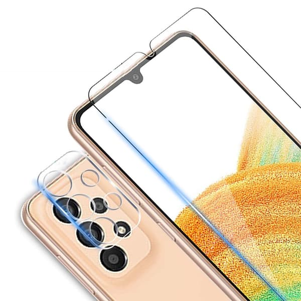 2-PACK Galaxy A33 5G Sk�rmskydd + Kameralinsskydd HD 0,3mm