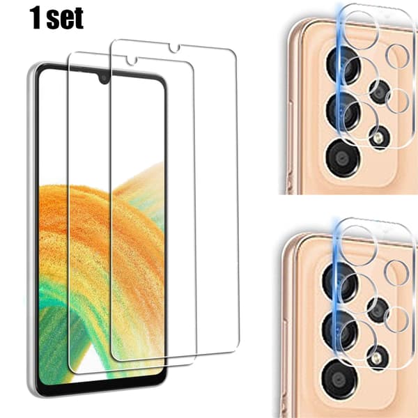 2-PACK Galaxy A33 5G Sk�rmskydd + Kameralinsskydd HD 0,3mm
