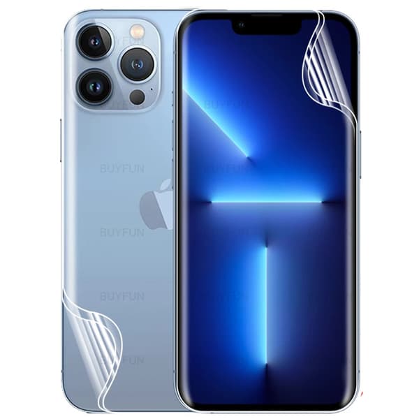 2-PACK iPhone 12 Hydrogel Skärmskydd Fram- & Baksida HD 0,2mm
