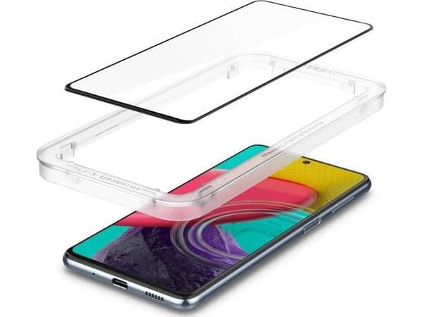 Härdat glas Spigen ALM GLASS FC GALAXY M53 5G Svart