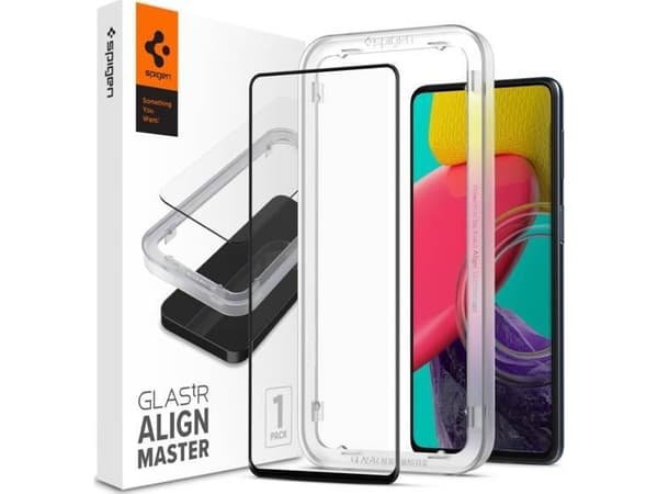 Härdat glas Spigen ALM GLASS FC GALAXY M53 5G Svart